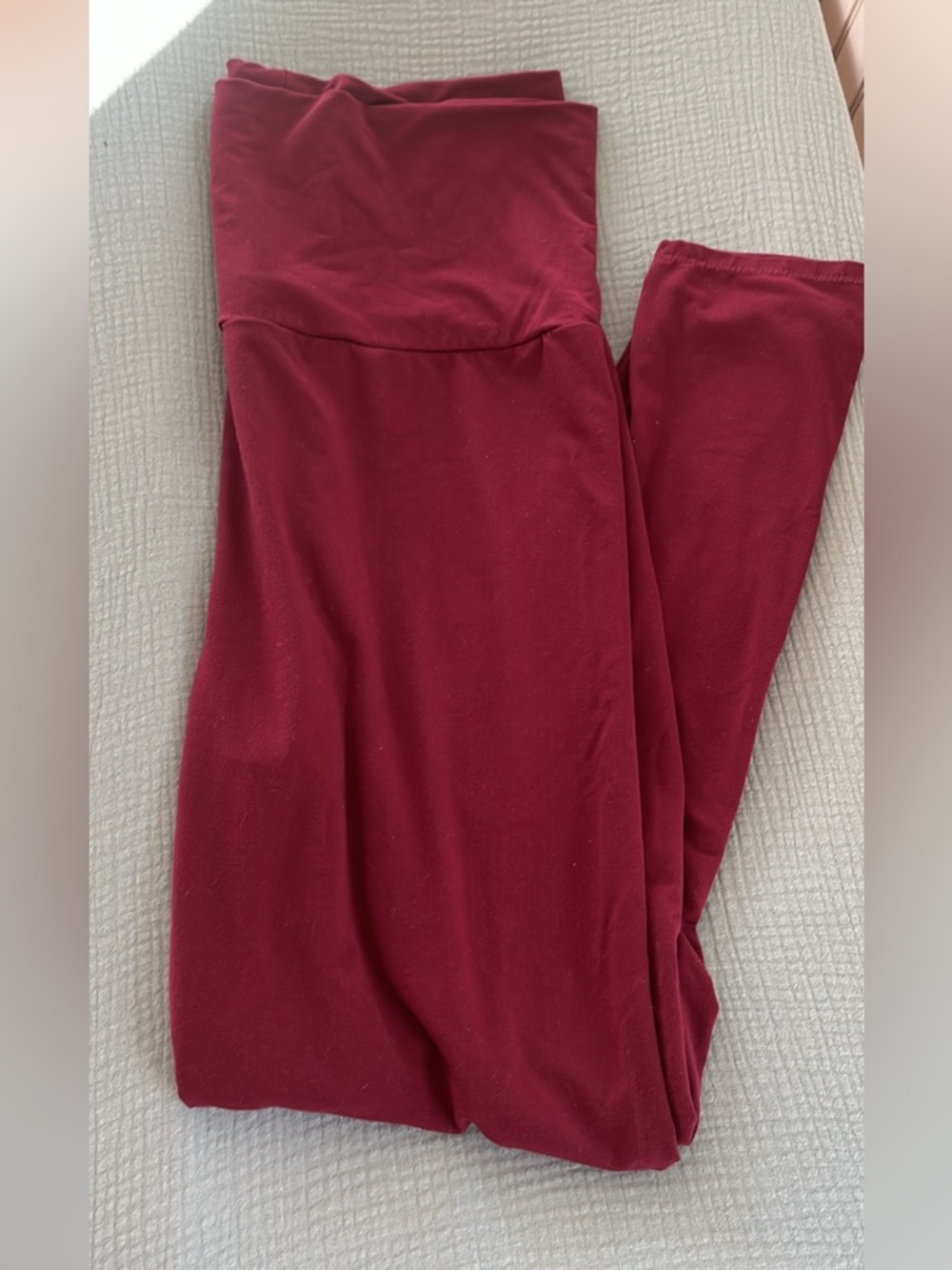 Hatch Maternity Burgundy Leggings